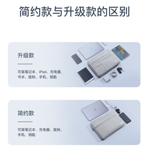 手提電腦包適用聯想小新蘋果戴爾華碩華爲matebook14筆電15.6寸