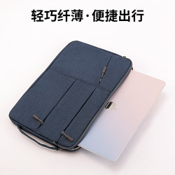 暢銷多口袋300D加絨適用Mac華爲13聯想14寸筆記型電腦手提包