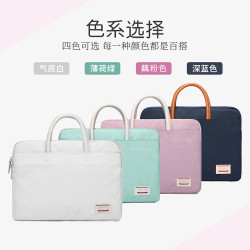 辦公手提包大容量帆布文件包資料袋會議包電腦包文件袋公文包
