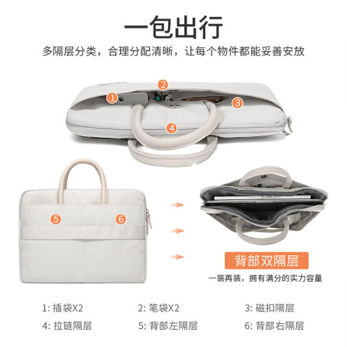 辦公手提包大容量帆布文件包資料袋會議包電腦包文件袋公文包