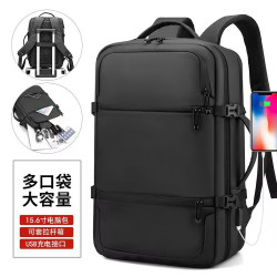 商務雙肩包男女大容量後背包16寸筆記型電腦後背包商務通勤大學生書包
