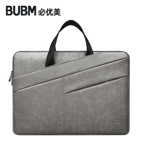 BUBMPU羊巴料15寸筆記型電腦包防水耐磨加絨手提電腦包