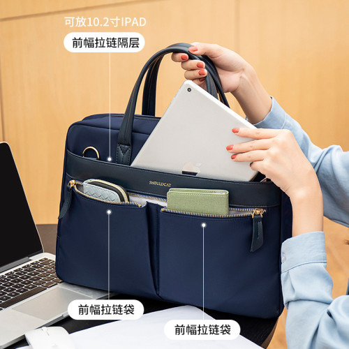 尼龍牛津布手提電腦包女適用聯想華爲matebook蘋果14寸女筆電15