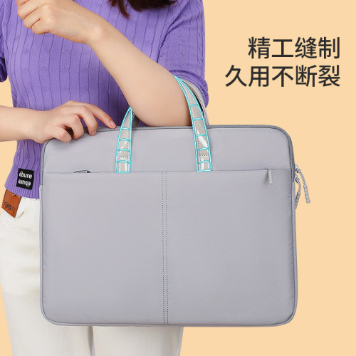 輕薄筆記型電腦包男女單肩商務公文包時尚手提包牛津布防水內膽包