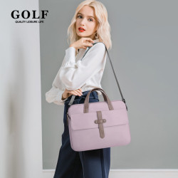 GOLF電腦包15.6英寸手提筆電保護套大容量單肩斜後背包男女內膽包