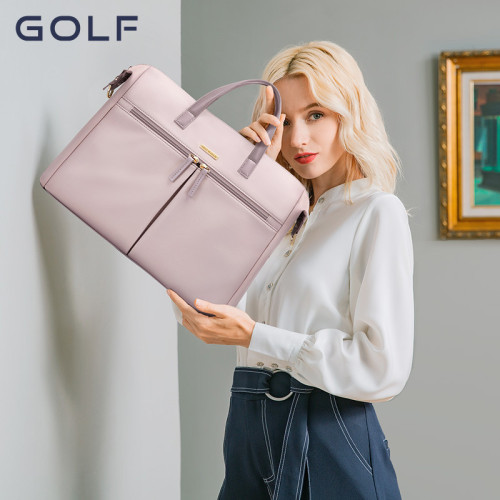 GOLF手提包簡約輕薄筆記型電腦包女士15寸平板保護套商務斜後背包男