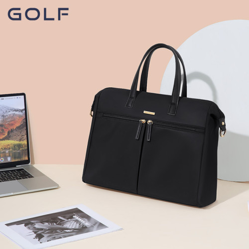 GOLF手提包簡約輕薄筆記型電腦包女士15寸平板保護套商務斜後背包男