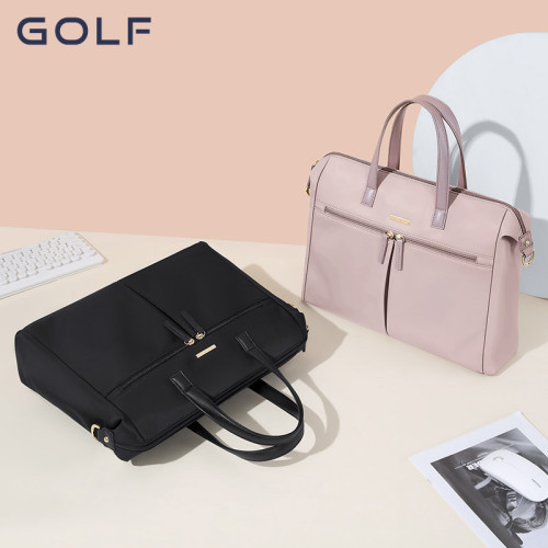 GOLF手提包簡約輕薄筆記型電腦包女士15寸平板保護套商務斜後背包男