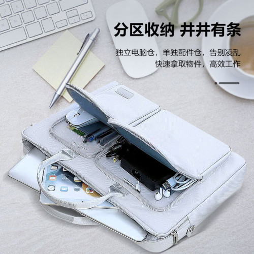 手提電腦包17寸遊戯本斜後背包雙隔層大容量可放鍵盤16寸單肩包