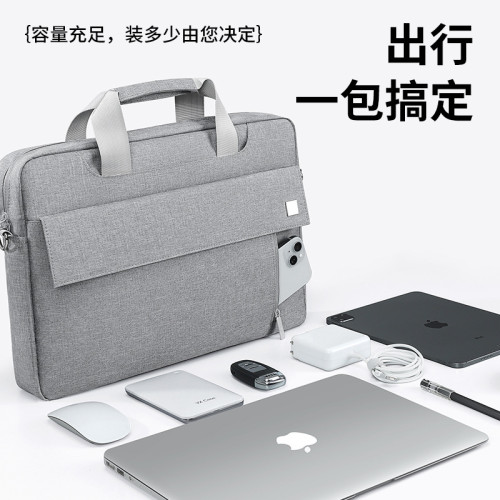 BUBM加厚防水耐磨商務筆記型電腦包加絨防震高級感手提電腦包