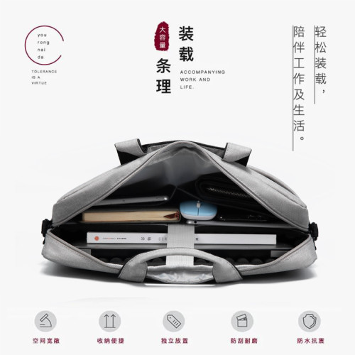 電腦包防震15.6英寸筆記型電腦包商務手提防潑水公務包男女辦公包