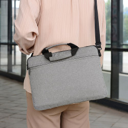 時尚簡約電腦包大容量戶外斜背公文包商務平板收納包輕薄輕便