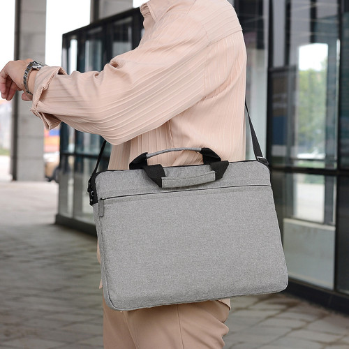 時尚簡約電腦包大容量戶外斜背公文包商務平板收納包輕薄輕便