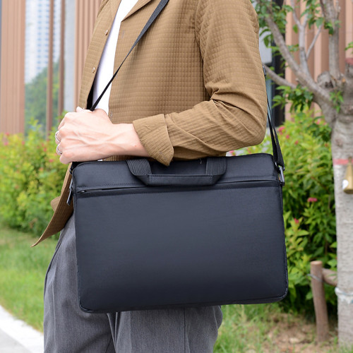 時尚簡約電腦包大容量戶外斜背公文包商務平板收納包輕薄輕便
