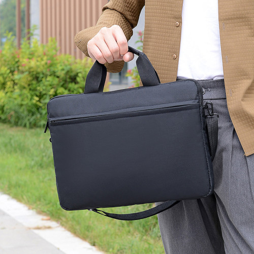 時尚簡約電腦包大容量戶外斜背公文包商務平板收納包輕薄輕便