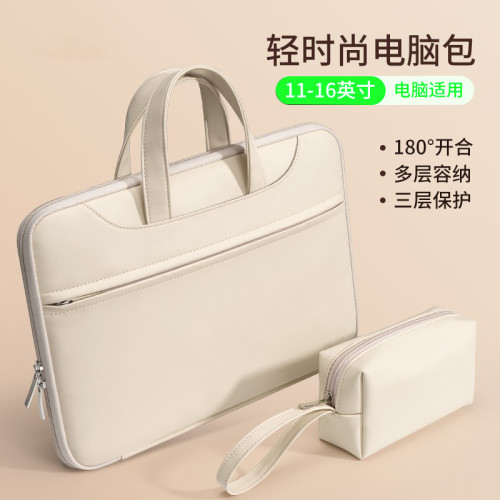 2024新款筆記型電腦包女手提14寸防水macbook13.3pro1415.6180度