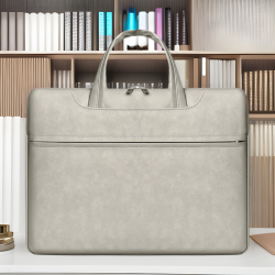 仿皮14寸筆電單肩電腦包男女15.6寸手提筆電包輕量化