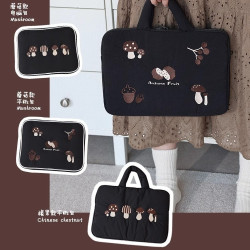 可愛卡通原創設計11寸平板收納包iPad包14寸蘋果筆記型電腦包防震