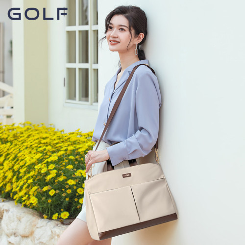 GOLF手提包女士新款牛津布包單肩大包簡約商務通勤14寸手提電腦包
