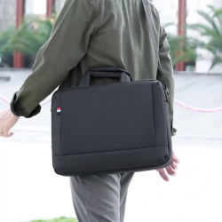 新款手提電腦包男士單肩斜背大容量筆記型電腦包休閒後背包手提包