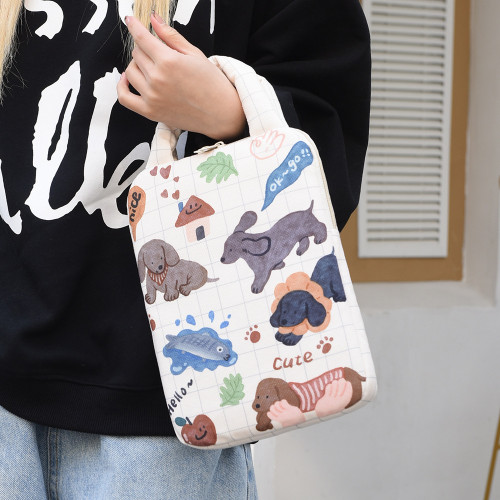 可愛塗鴉插畫電腦內膽包11寸iPad pro平板保護套13寸筆電收納包