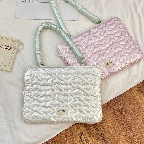 5341 ins愛心蝴蝶結平板電腦內膽包收納包13寸15寸單肩電腦保護套 5341 ins愛心蝴蝶結平板電腦內膽包收納包13寸15寸單肩電腦保護套