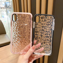適用蘋果11鑽石紋手機殼16Pro矽膠套軟iPhone12防摔13潮牌菱形PRO