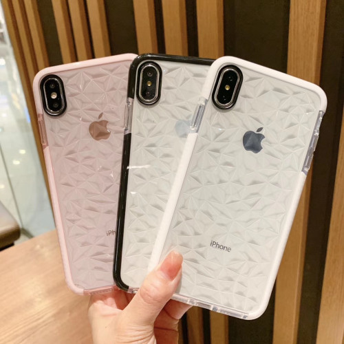 適用蘋果11鑽石紋手機殼16Pro矽膠套軟iPhone12防摔13潮牌菱形PRO