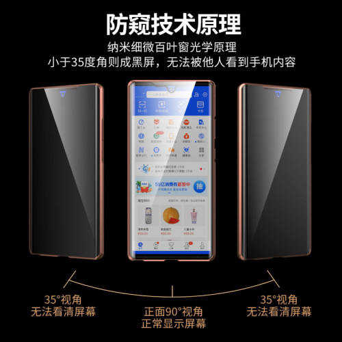 適用三星s25Ultra防窺萬磁王手機殼 S24U/A56全包磁吸金屬保護套