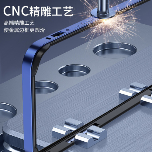 適用iPhone16PRO手機殼鋁合金邊框無背板四角防摔蘋果15輕薄護套X 適用iPhone16PRO手機殼鋁合金邊框無背板四角防摔蘋果15輕薄護套X