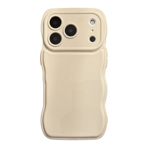 簡約波浪iPhone17蘋果手機殼15pro max純色氣墊13矽膠16適用11軟