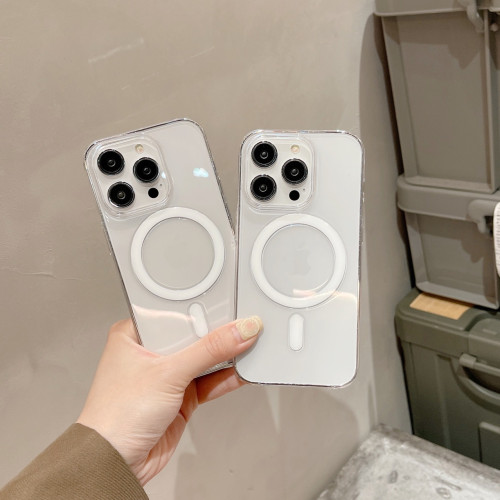透明磁吸動畫手機殼適用蘋果14promax透明14pro彈窗