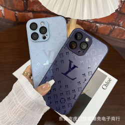 潮牌AG磨砂玻璃手機殼適用iPhone15Promax原機色帶鏡頭蘋果14/16