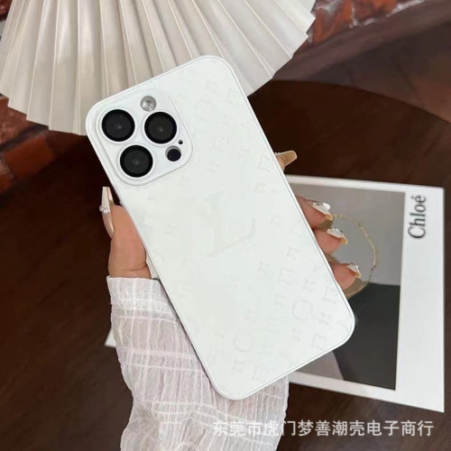 潮牌AG磨砂玻璃手機殼適用iPhone15Promax原機色帶鏡頭蘋果14/16 潮牌AG磨砂玻璃手機殼適用iPhone15Promax原機色帶鏡頭蘋果14/16