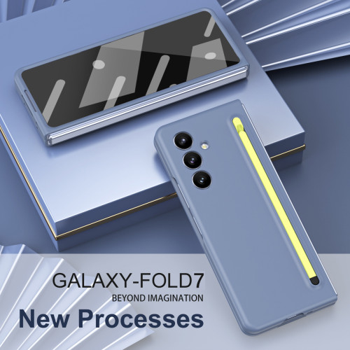 適用三星zfold7手機殼FOLD6折曡官方筆槽殼膜一體全包防摔保護殼