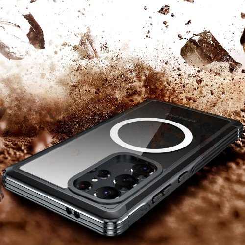 適用三星GalaxyS24透明手機殼S24ultra全包MagSafe磁吸三防戶外殼