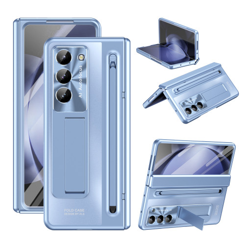 適用三星Galaxy Z Fold 6長虹膚感手機殼fold6彈簧鉸鏈支架保護套