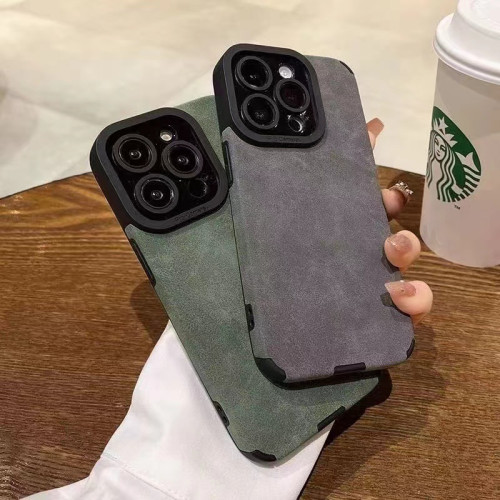 韓風繙毛皮iPhone16 promax蘋果16 12 14手機殼11防摔xsmax簡約風