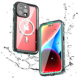 適用iPhone15手機殼蘋果15Pro Max防水磁吸手機保護套防摔16Plus