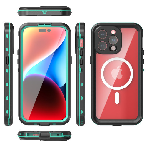 適用iPhone15手機殼蘋果15Pro Max防水磁吸手機保護套防摔16Plus