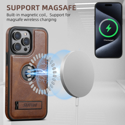 適用iPhone17ProMax無線充電MagSafe手機皮殼車用支架磁吸保護套