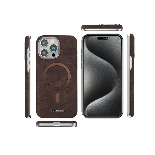 適用IPhone 16ProMax蘋果手機保護套電鍍半包15PROMAX外置引磁圈
