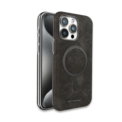 適用IPhone 16ProMax蘋果手機保護套電鍍半包15PROMAX外置引磁圈