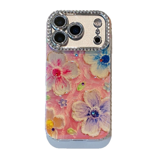 新款藍光滴膠水鑽適用iPhone17手機殼花蕊漸變油畫花蘋果16保護套 新款藍光滴膠水鑽適用iPhone17手機殼花蕊漸變油畫花蘋果16保護套