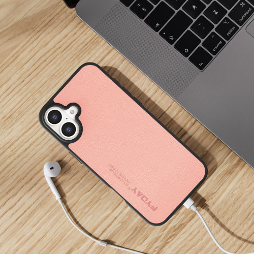 IPhone16系列香妃可攜式手機殼 香氛防摔抗指紋牛皮紋全包手機殼