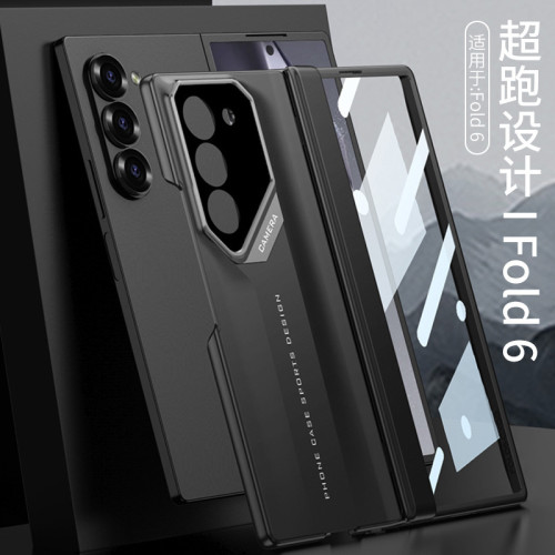 適用三星zfold6手機殼Fold5/4磨砂pc膚感超跑刀鋒殼膜一體保護套