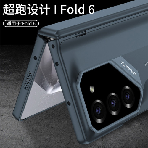 適用三星zfold6手機殼Fold5/4磨砂pc膚感超跑刀鋒殼膜一體保護套