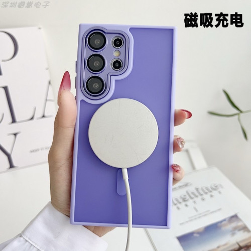 適用三星S25ultra雅盾磨砂膚感磁吸手機殼S24plus帶鏡頭膜保護套 適用三星S25ultra雅盾磨砂膚感磁吸手機殼S24plus帶鏡頭膜保護套
