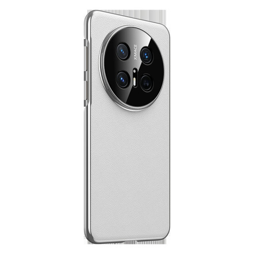 適用華爲Mate70Pro+電鍍素皮手機殼mate70rs皮革鏡頭全包防摔硬套