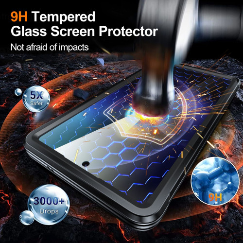 適用Samsung S25三防手機殼9H玻璃360全包防摔減震防刮花磁吸充電